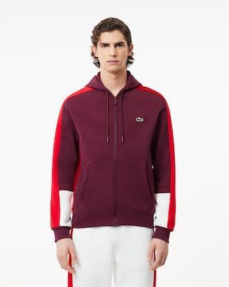 Men's Zip-Up Colorblock Hoodie Product Image