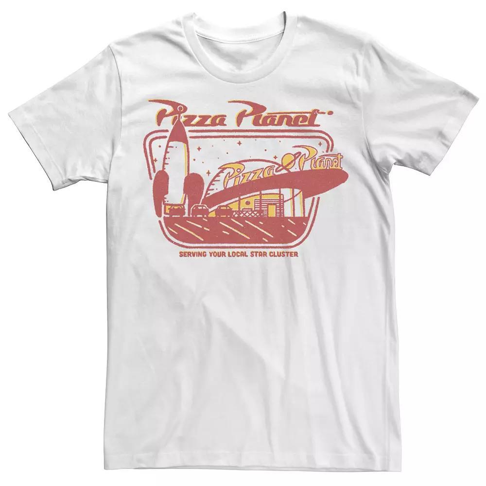 Big & Tall Disney / Pixar Toy Story Pizza Planet Slice Poster Tee, Men's, Size: 3XL, White Product Image