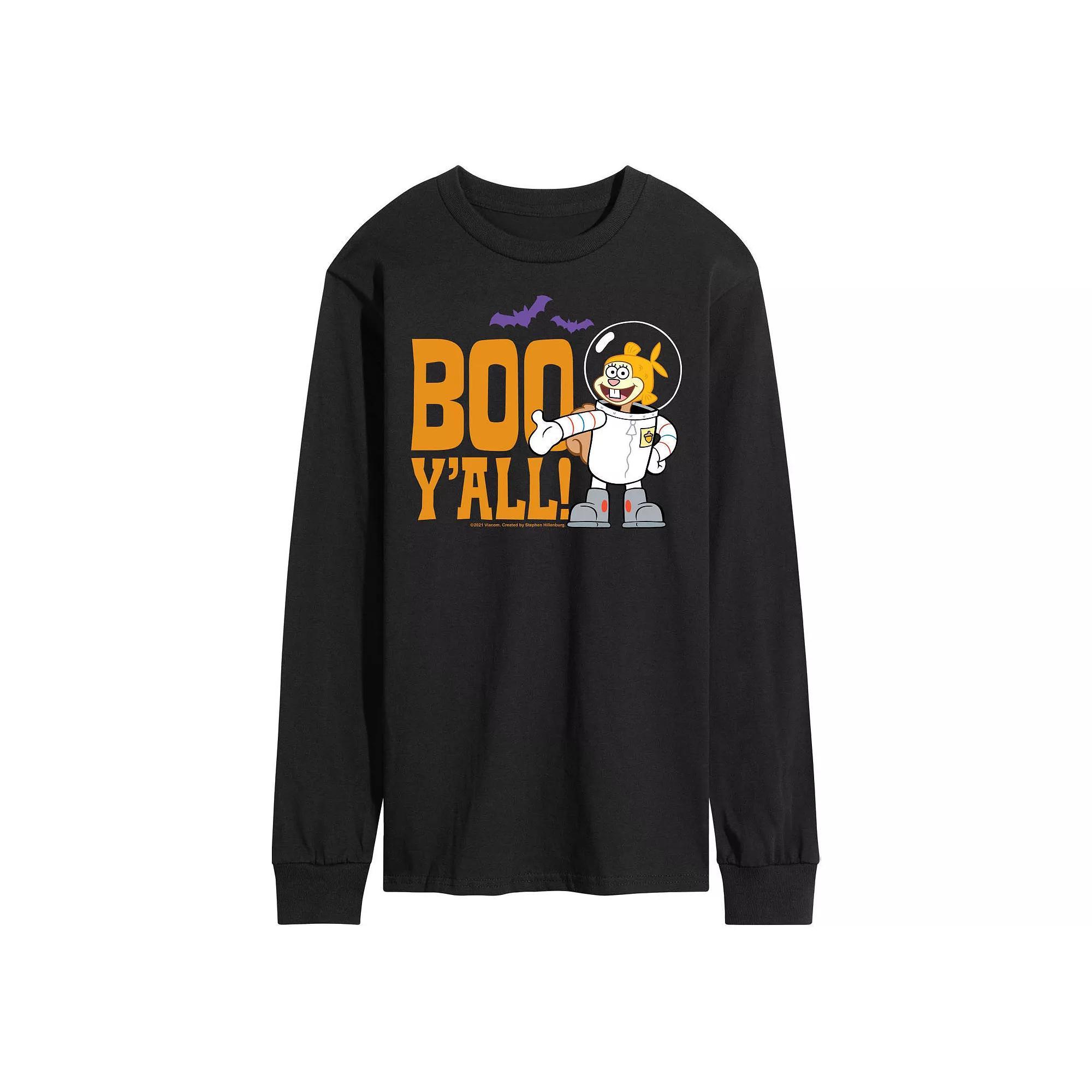 Mens SpongeBob SquarePants Boo Yall Long Sleeve Tee Product Image