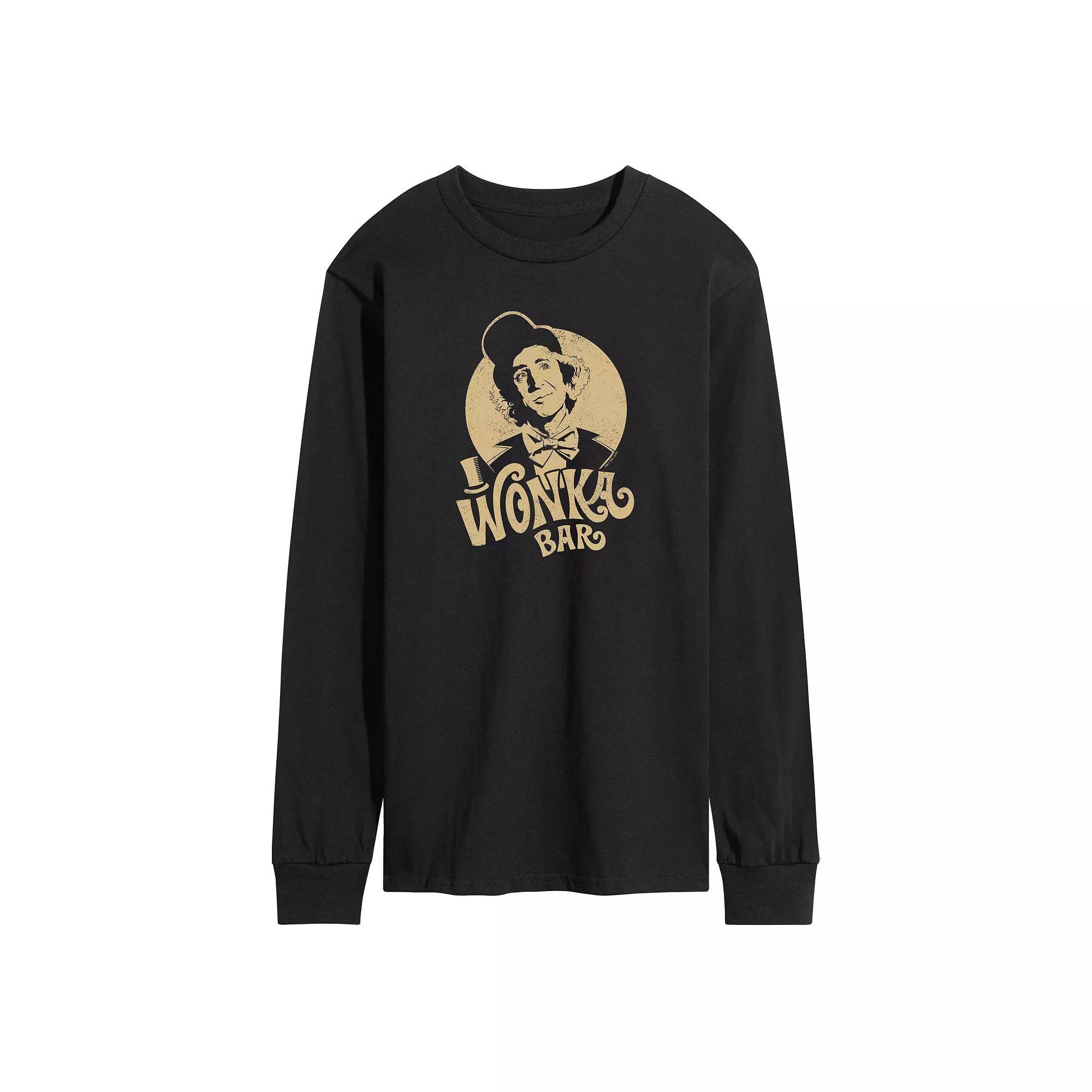Mens Willy Wonka Wonka Bar Long Sleeve Graphic Tee Product Image