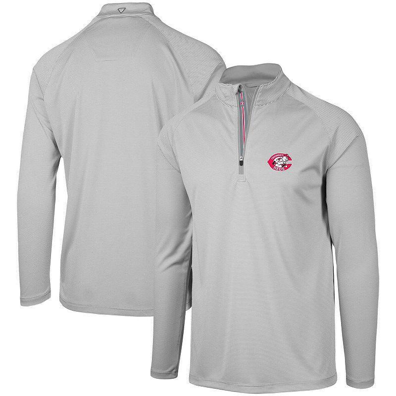 Men's Levelwear Gray Minnesota Twins Orion Historic Logo Raglan Quarter-Zip Jacket, Size: Small, Grey Product Image