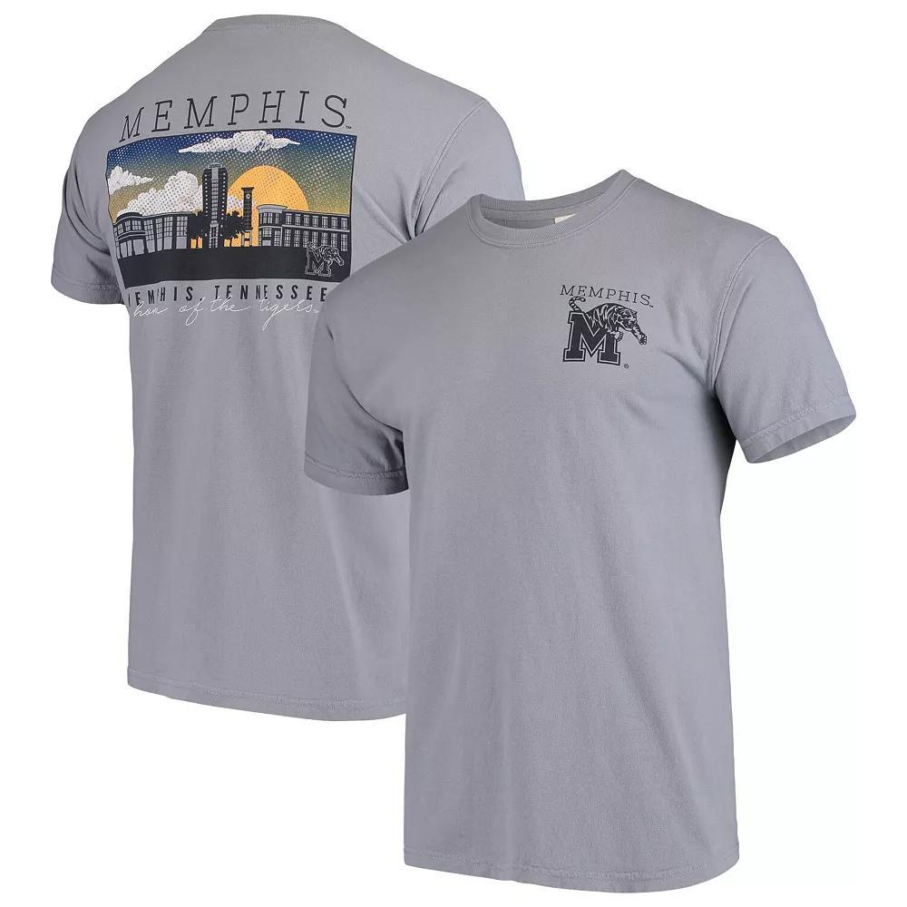 Memphis Tigers Comfort Colors Campus Scenery T-Shirt - Gray, Men's, Size: Small, Grey Product Image