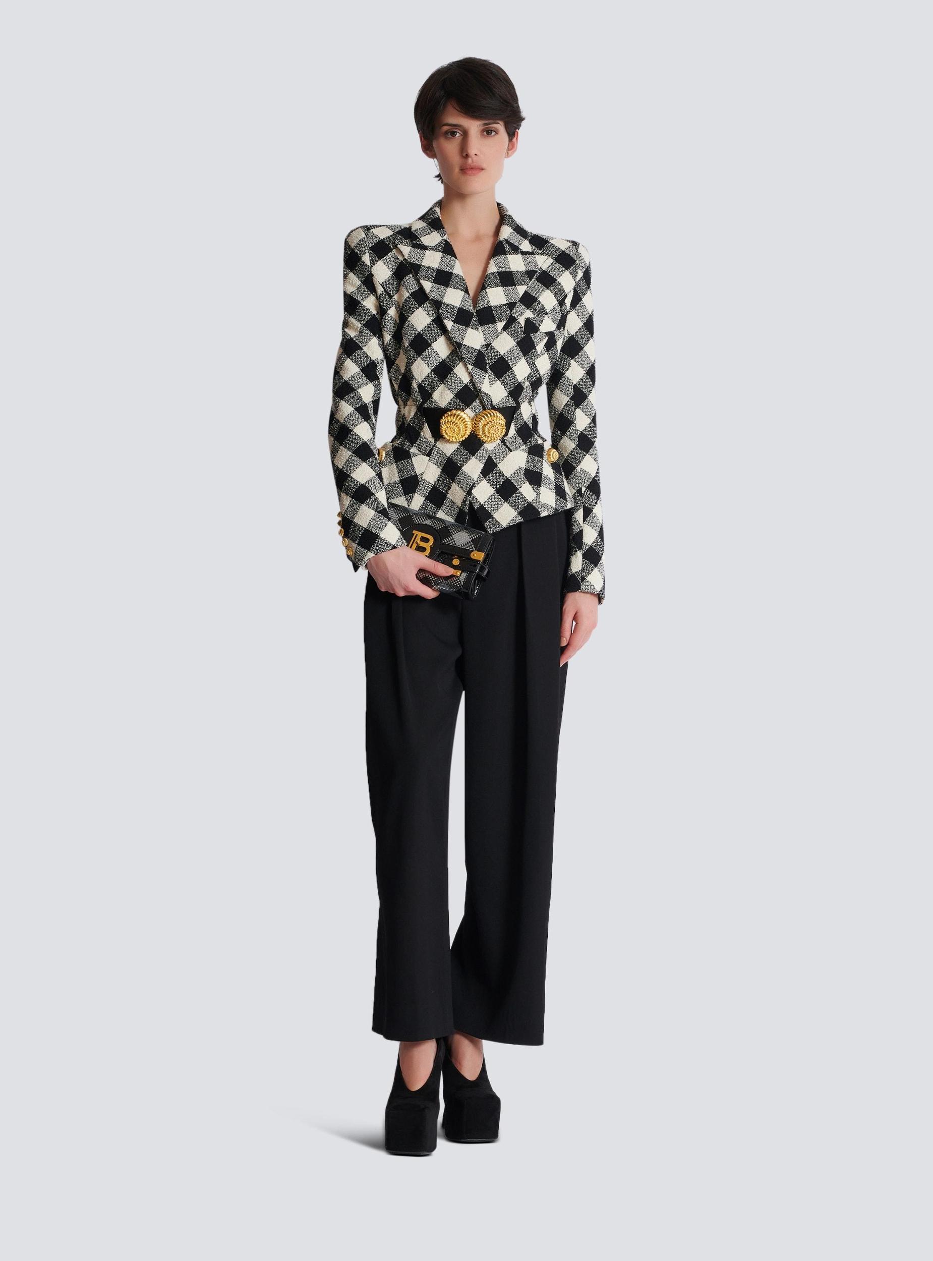 B-Buzz Pouch 23 with gingham sequins and patent leather Product Image