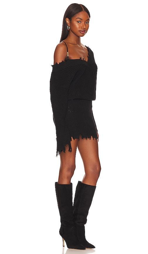 SER.O.YA Maude Sweater Dress in Black - Black. Size S (also in L, M). Product Image