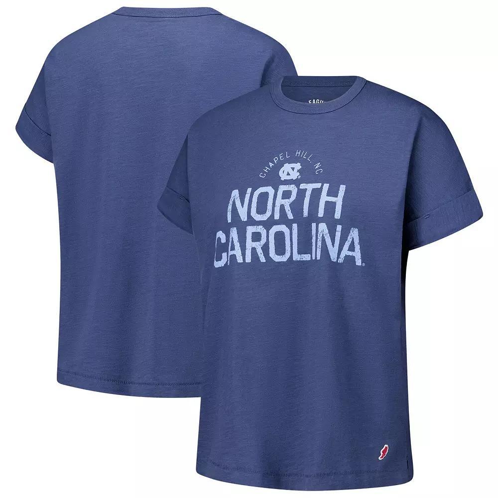 Women's League Collegiate Wear Navy North Carolina Tar Heels Slub Rolled Cuff T-Shirt, Size: Small, Blue Product Image