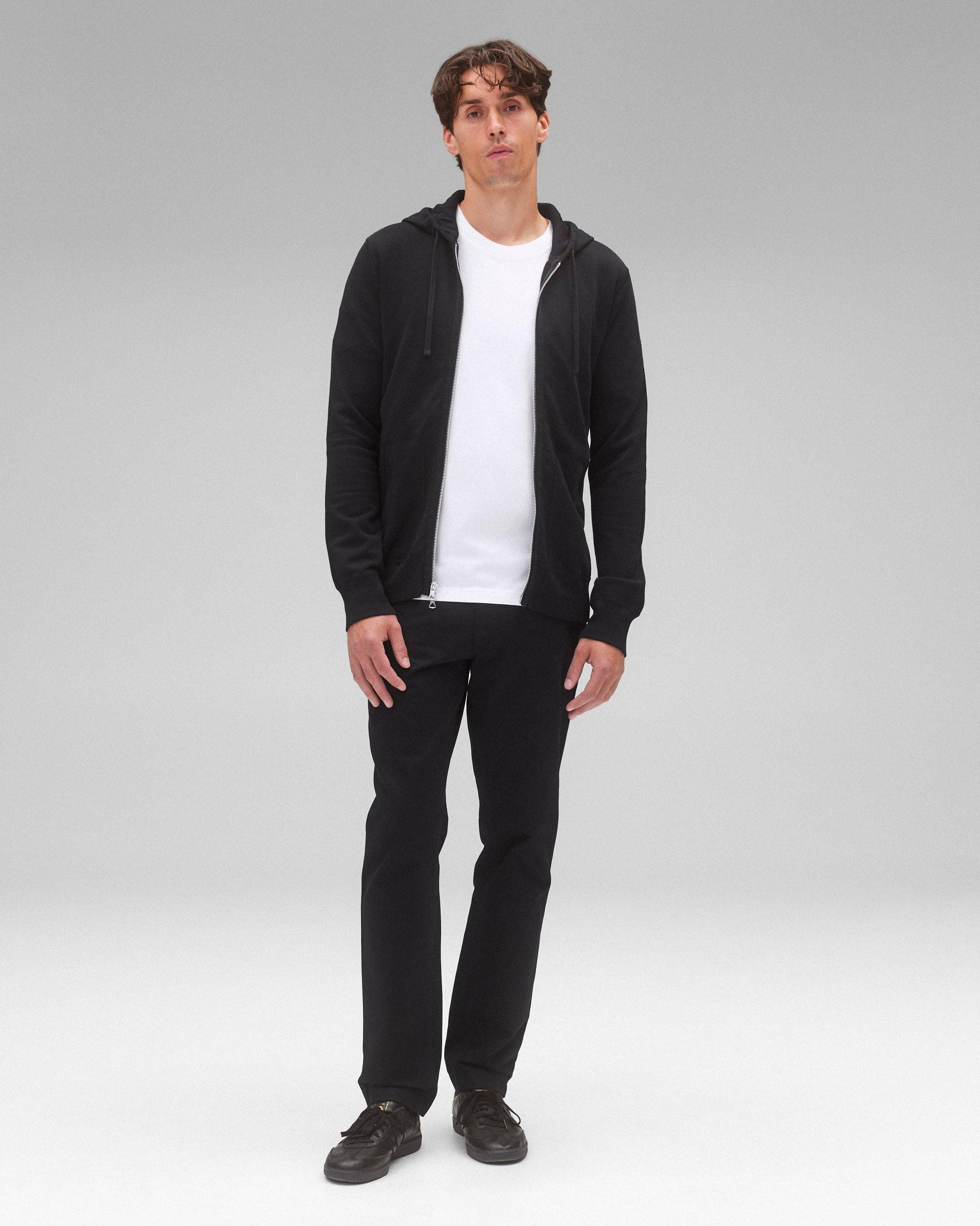 Lightweight Terry Slim Zip Hoodie Male Product Image