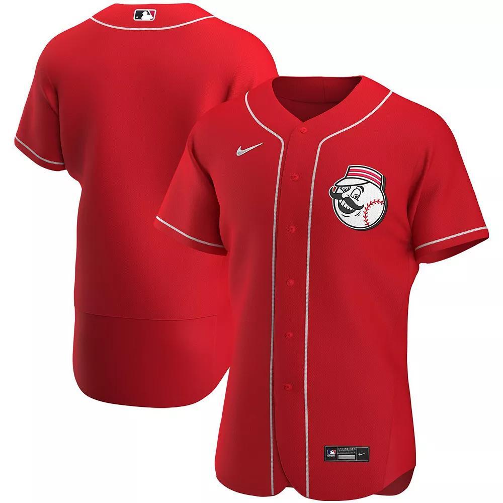 Men's Nike Scarlet Cincinnati Reds Alternate Authentic Team Logo Jersey, Size: 40, Red Red Product Image