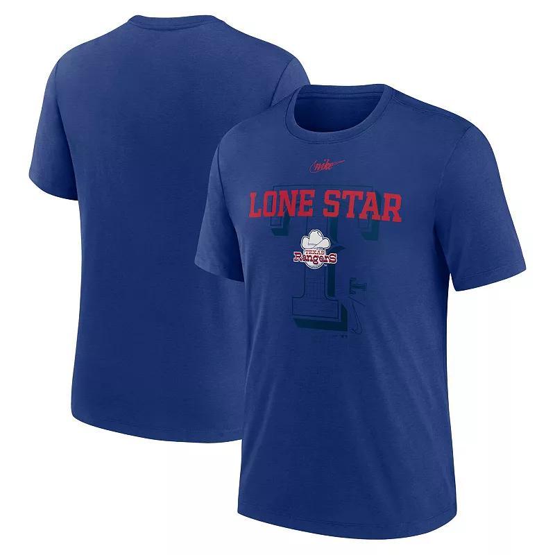 Mens Nike Heather Tampa Bay Rays Rewind Review Slash Tri-Blend T-Shirt Product Image