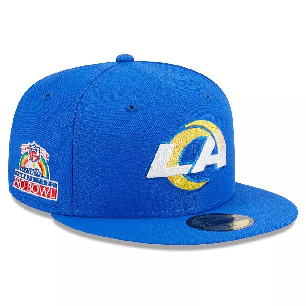 Men's New Era Royal Los Angeles Rams  Main Patch 59FIFTY Fitted Hat, Size: 7 5/8, Blue Product Image