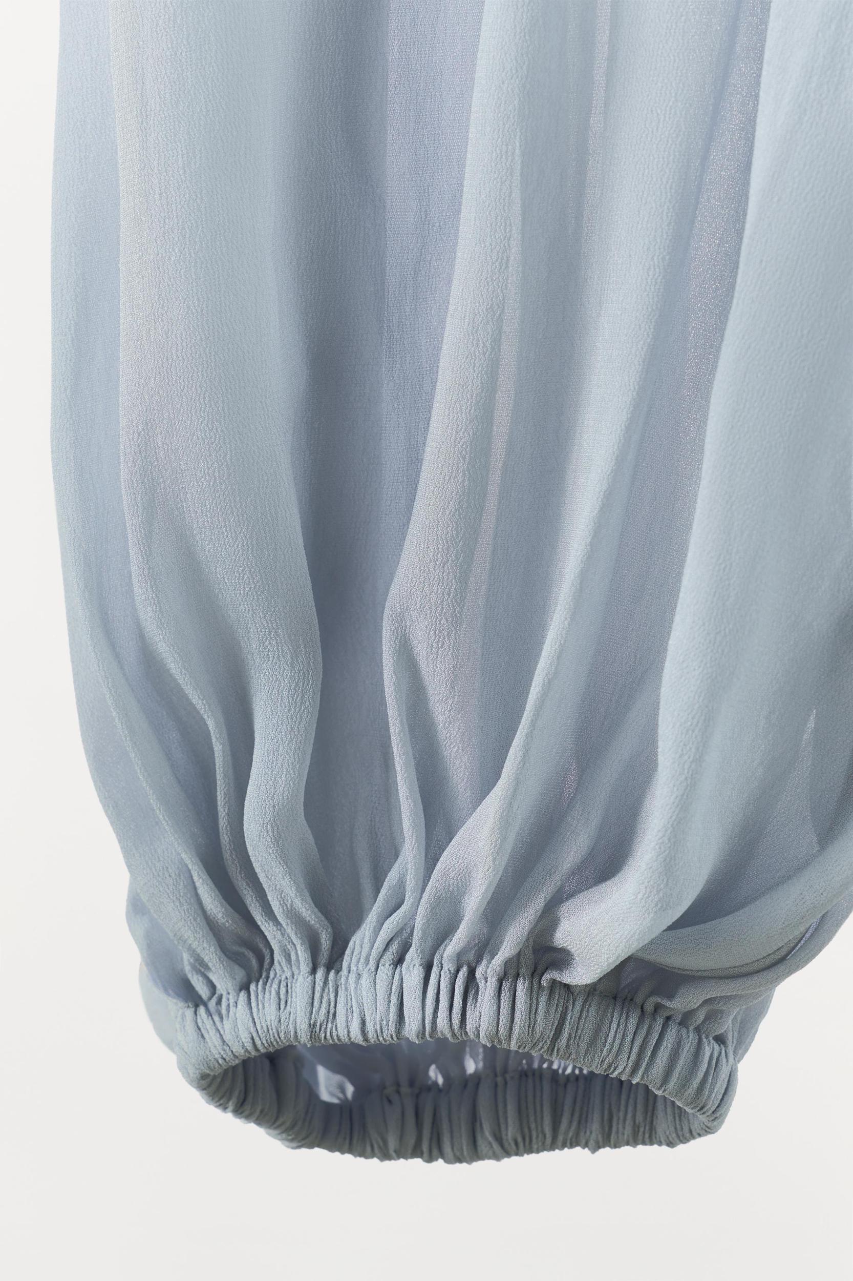 SEMI-SHEER DRAPED TOP Product Image