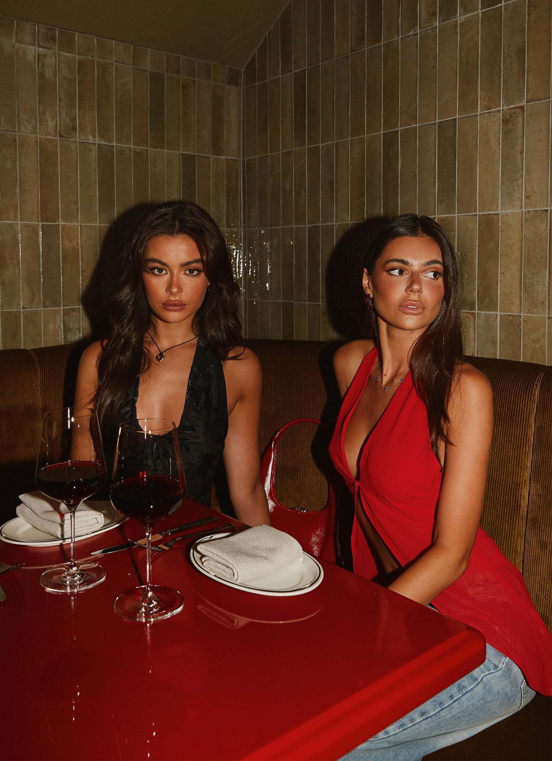 At Last Halterneck Top - Rouge Red Product Image