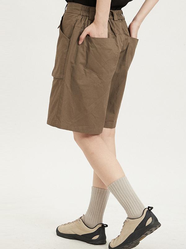 Solid Color Cargo Shorts Product Image