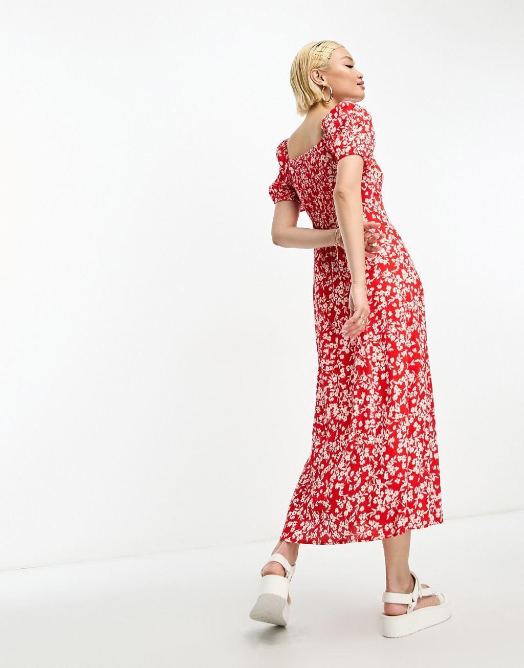 & Other Stories puff sleeve midi dress Product Image