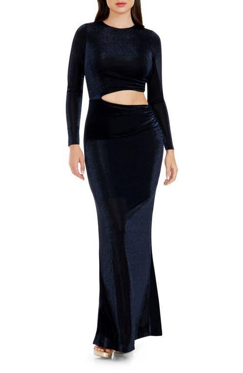 Womens Candace Metallic Jersey Cut-Out Maxi Dress Product Image