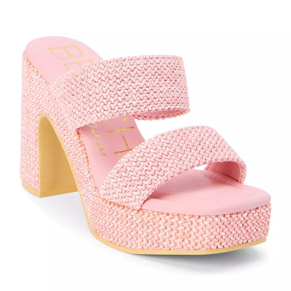 Beach by Matisse Gem Two-Band Women's Platform Sandals, Size: 9, Pink Product Image