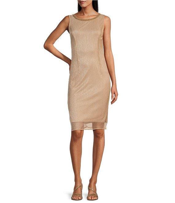 Eliza J Sequin Fringe Long Sleeve Cocktail Dress Product Image