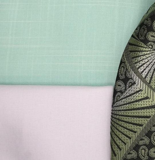 Mint Dress Shirt Set with Tie and Handkerchief Product Image