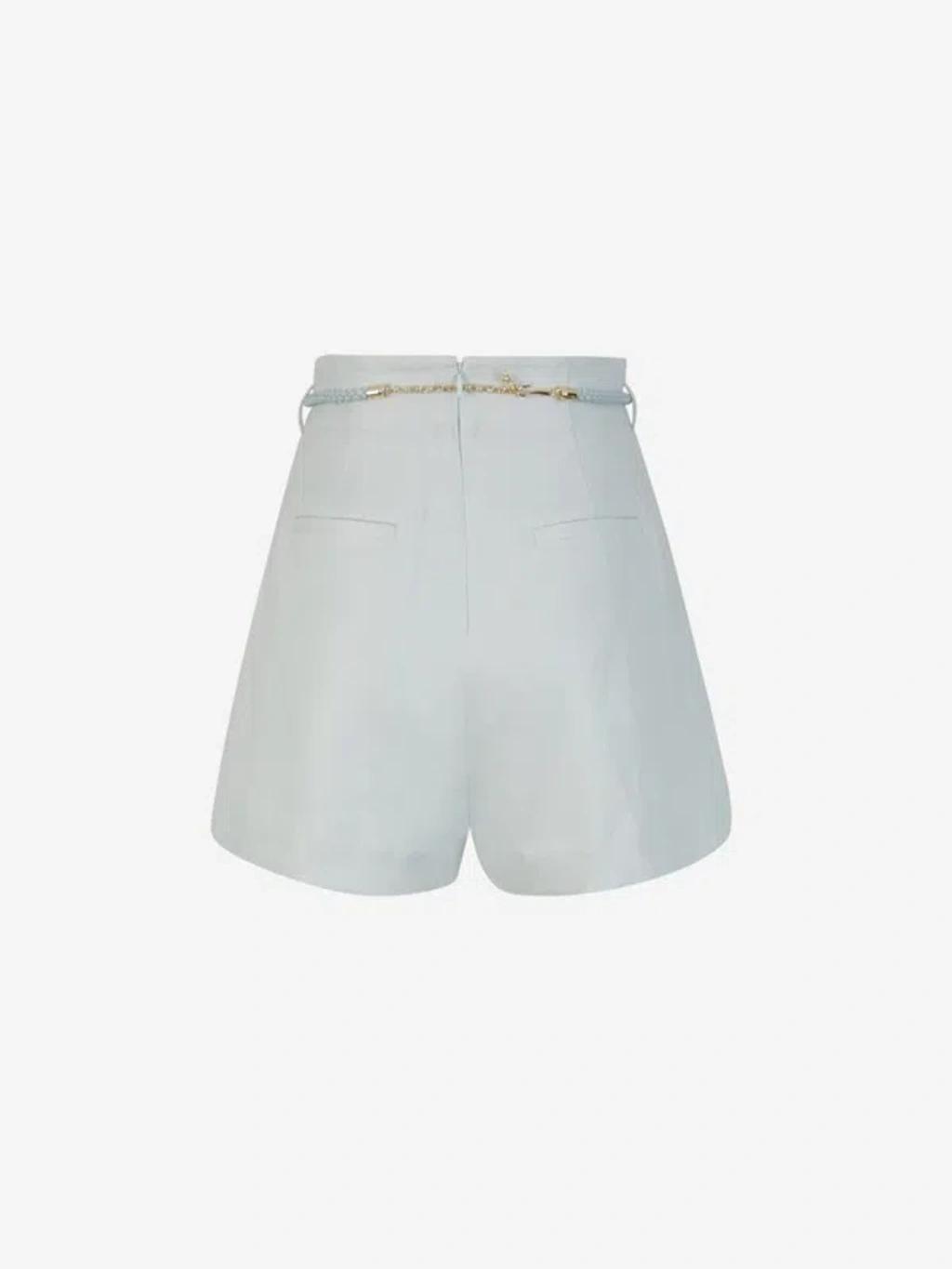 ZIMMERMANN Natura High Waisted Shorts In Removable Leather Rope Belt Product Image