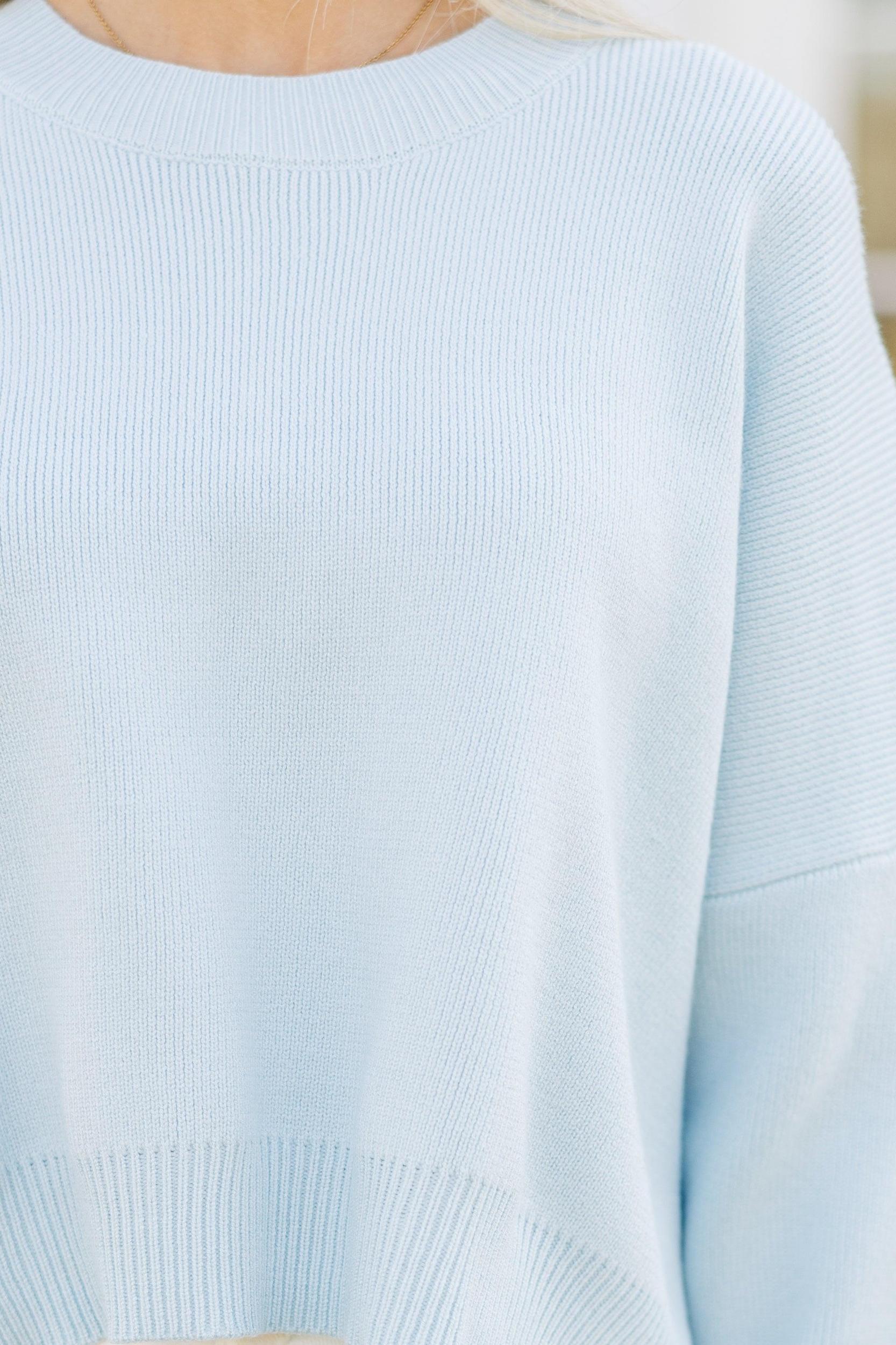 Perfectly You Light Blue Cropped Sweater Female Product Image