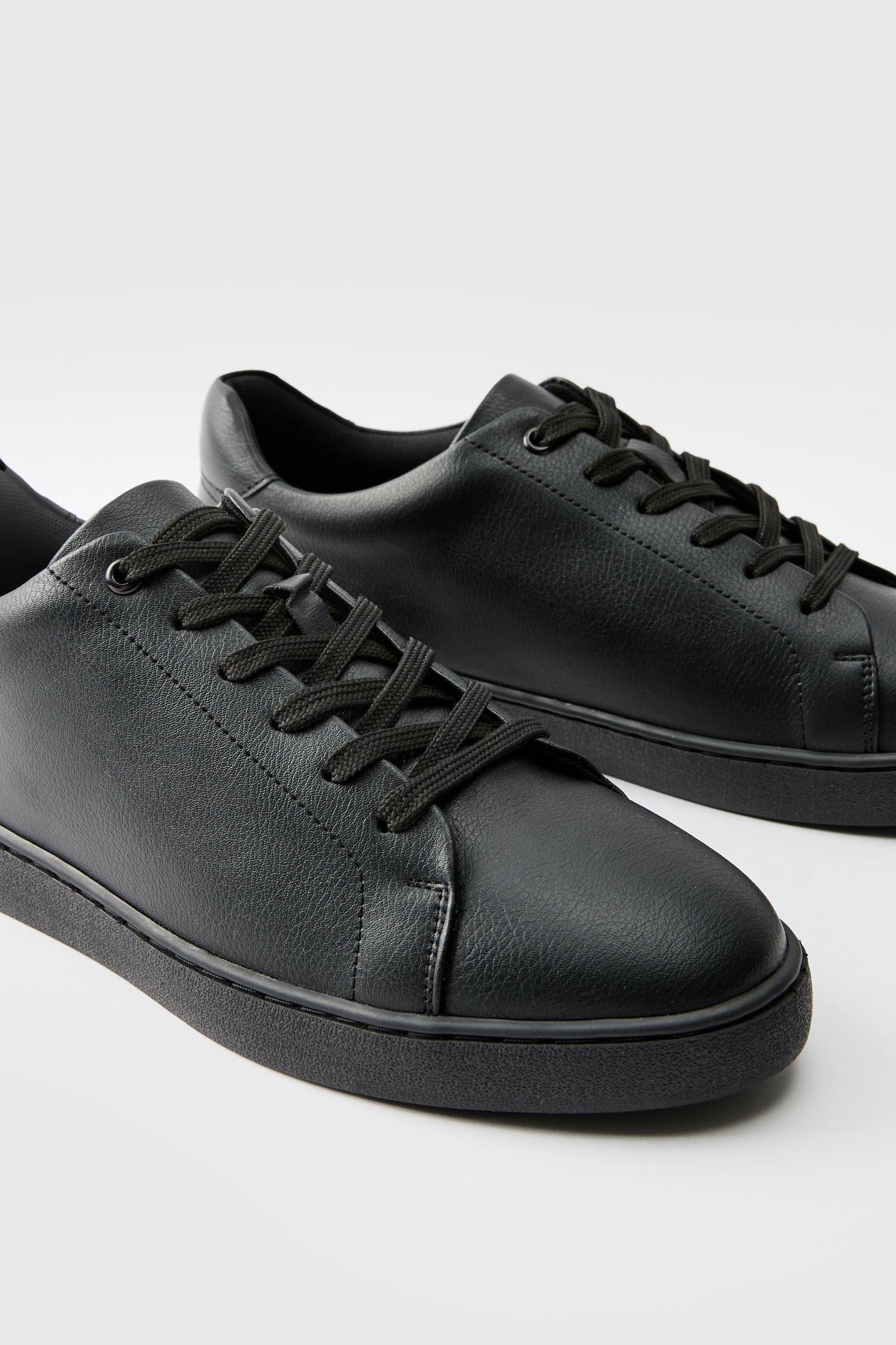 Essential PU Trainer | boohooMAN USA Product Image