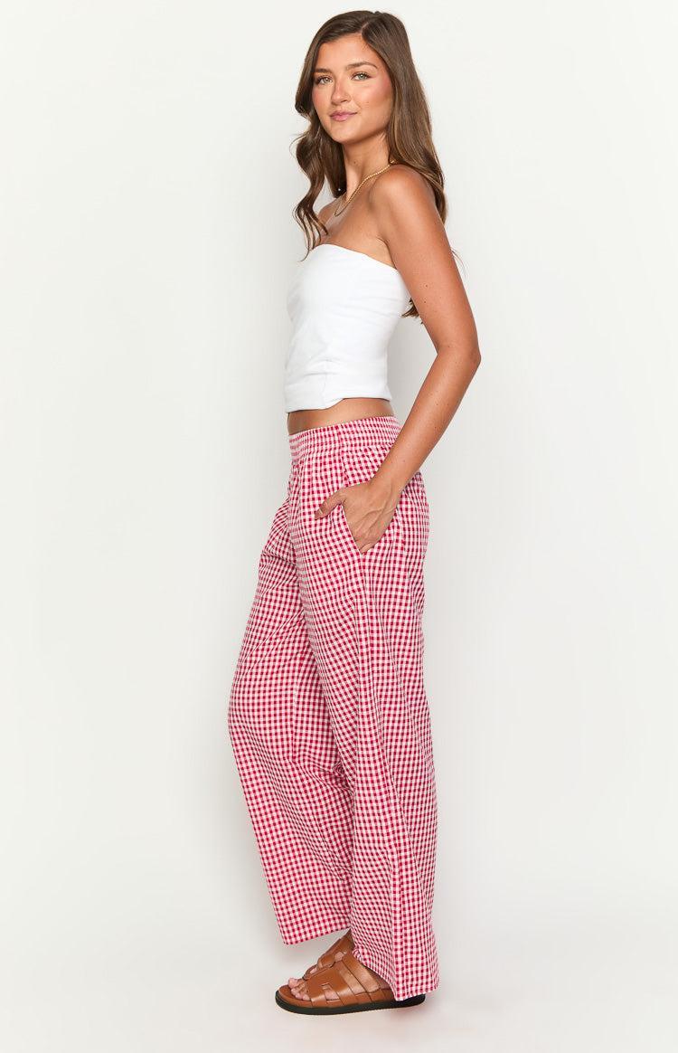 Mahalia Red Gingham Pants Product Image