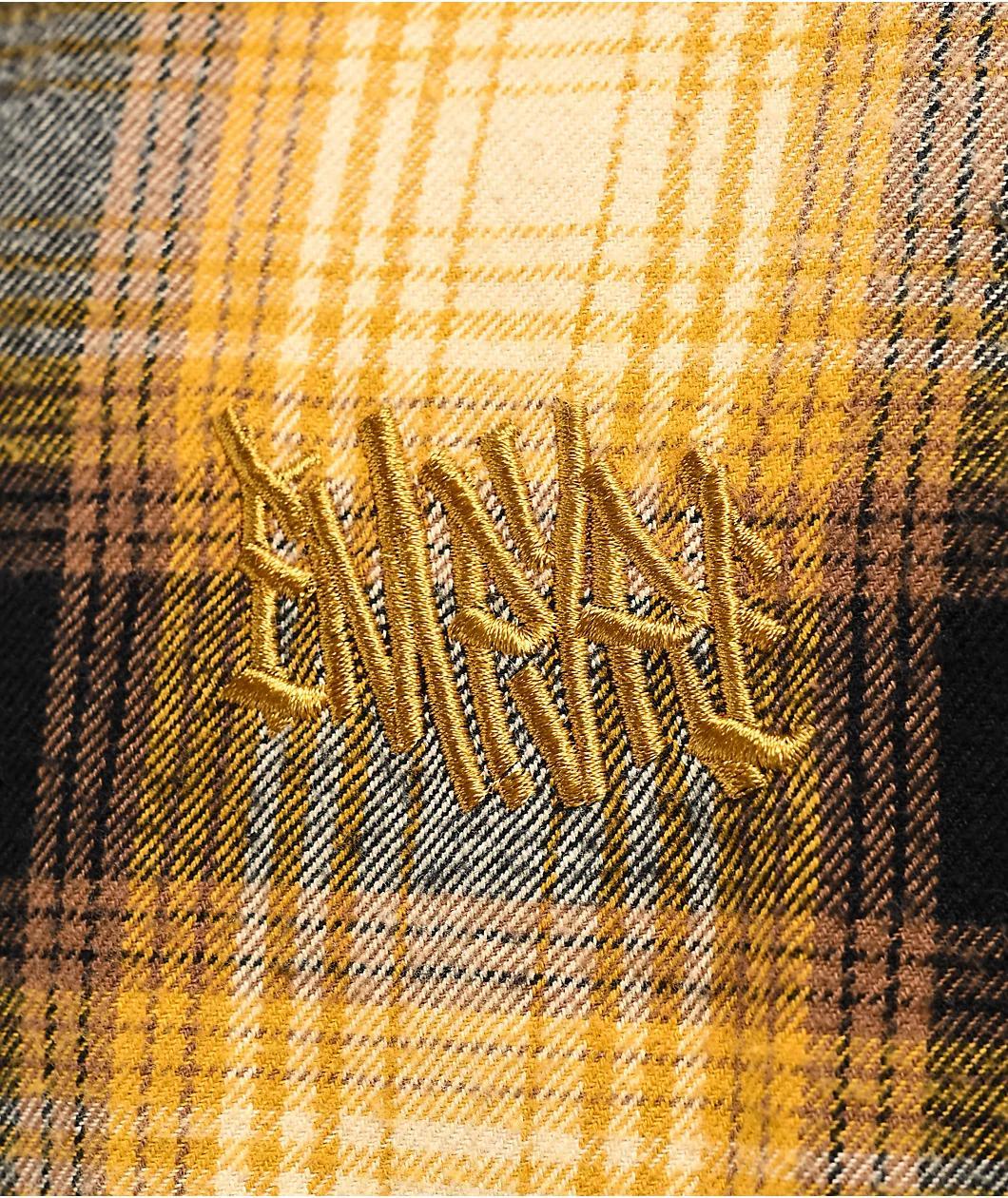 Empyre Fader Yellow Zip Long Sleeve Shirt Product Image