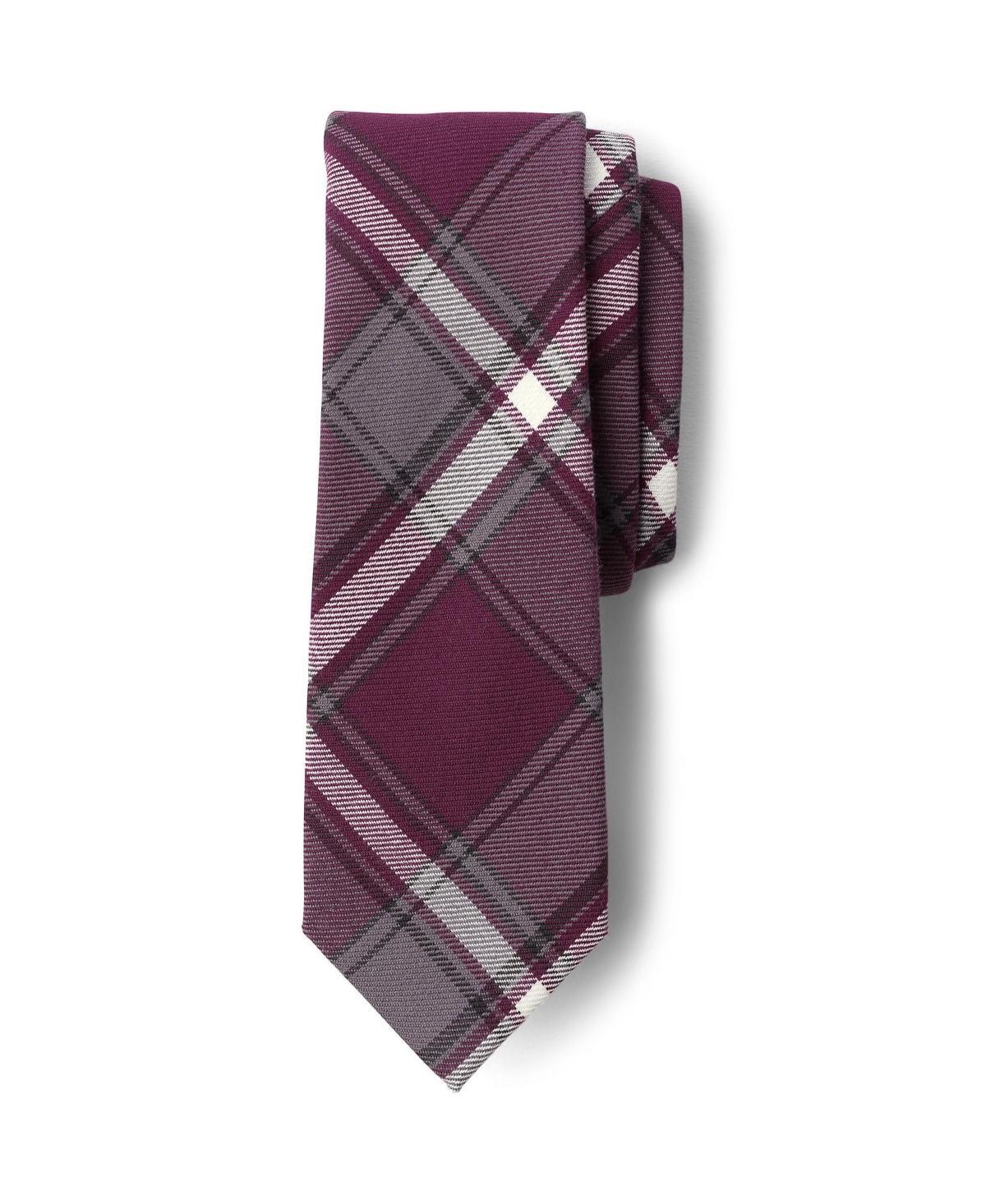 Men's Lands' End Plaid To Be Tied Tie, Clear Blue Plaid Product Image