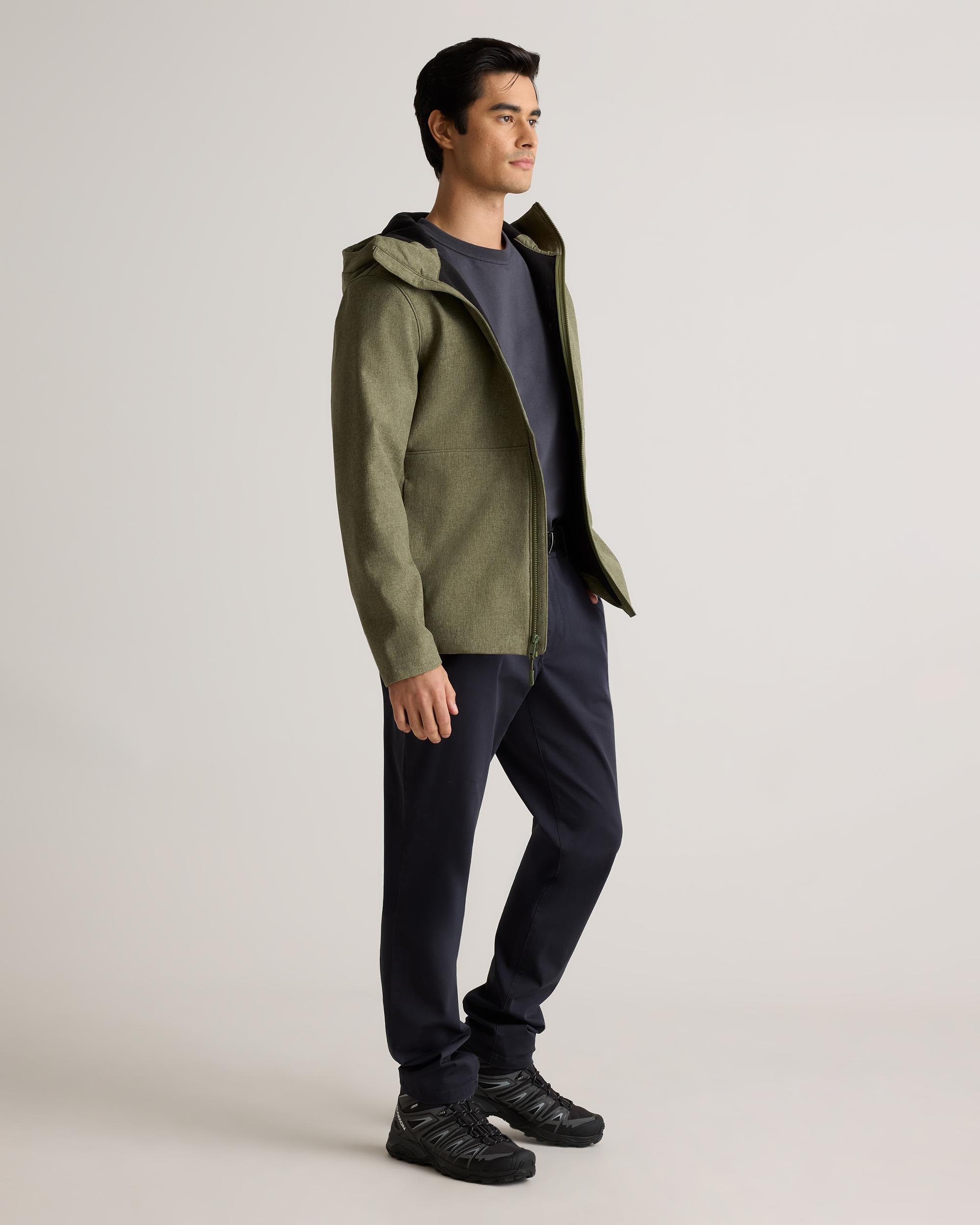Quince | Men's Softshell Fleece-Lined Full-Zip Hooded Jacket Size XL, Recycled Polyester Product Image