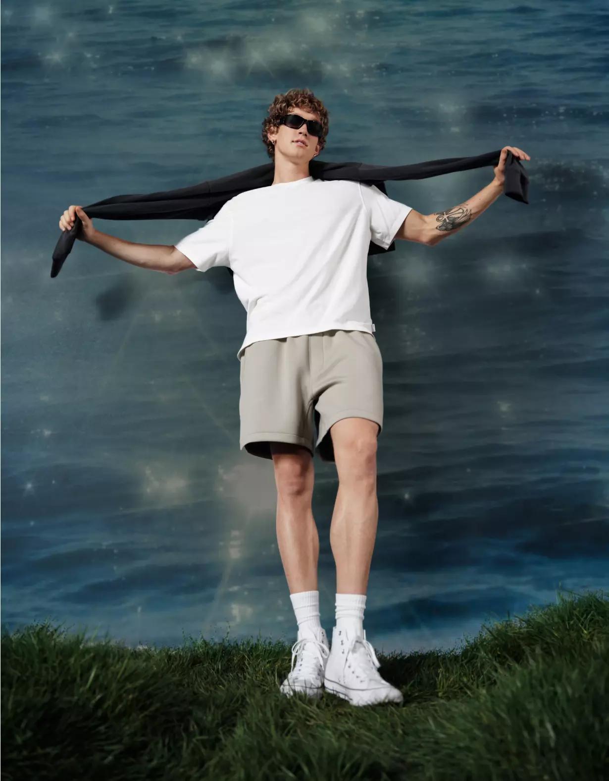 AE Boxy Sueded Jersey T-Shirt Product Image