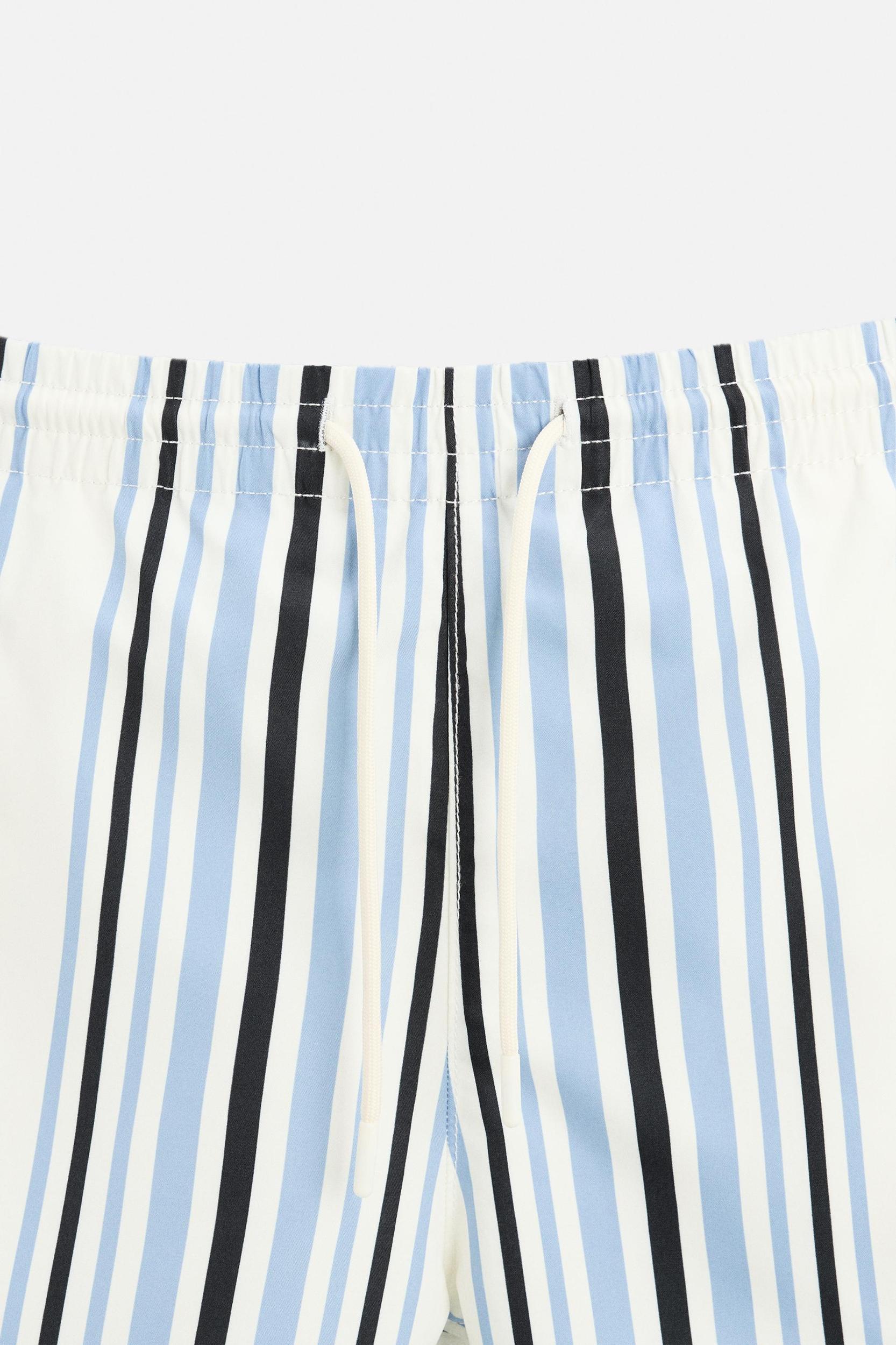 STRIPED REGULAR SWIMMING TRUNKS Product Image