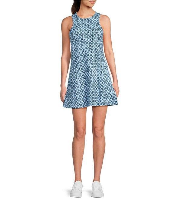 Addison Bay Panama Floral Round Neck Sleeveless Mini Dress Product Image