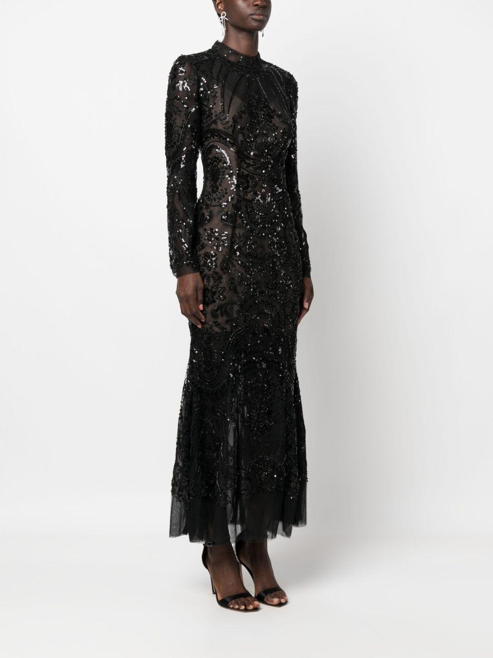 Paisley sequin-embellished midi dress Product Image