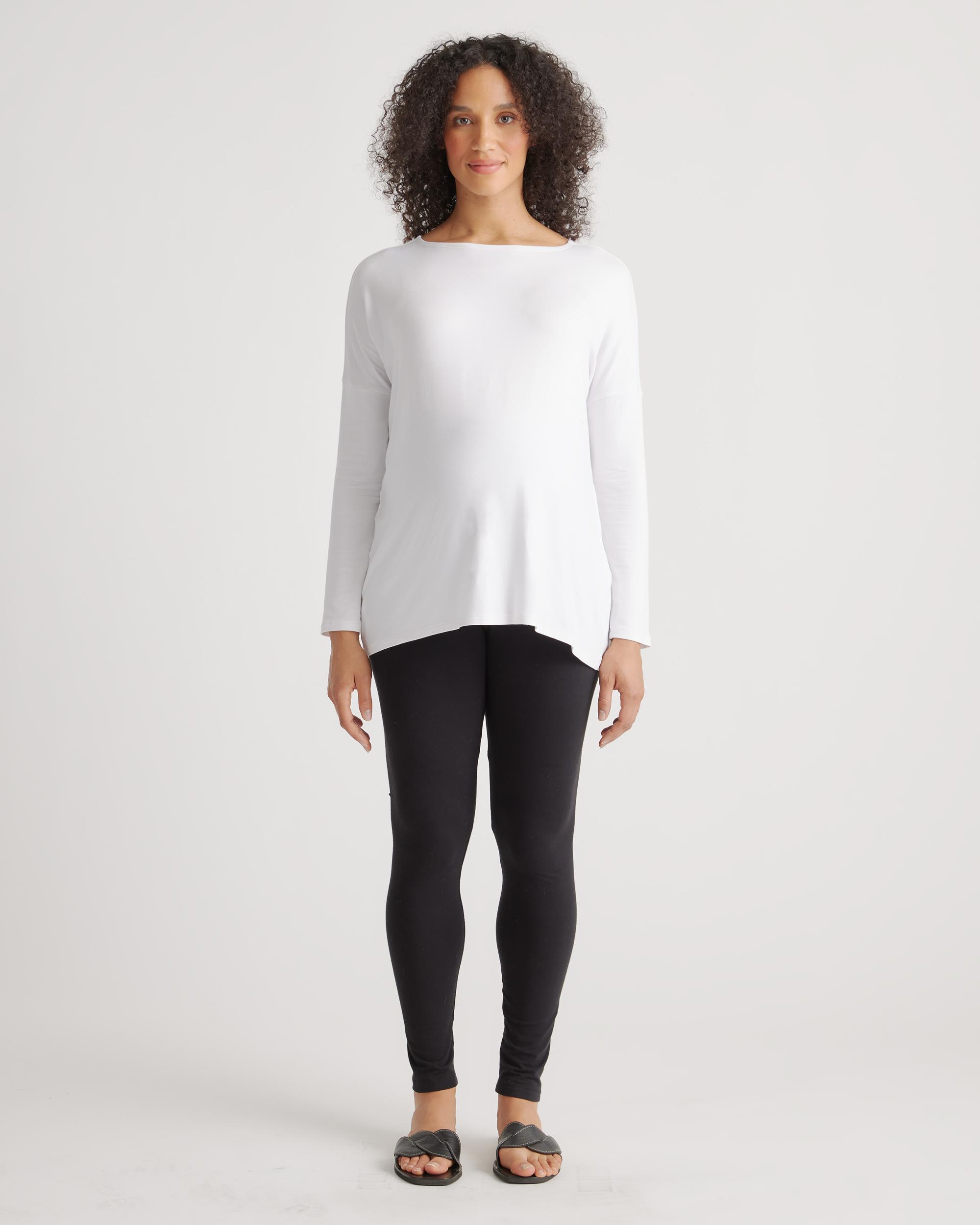Quince | Women's Bamboo Jersey Maternity Long Sleeve T-Shirt Product Image