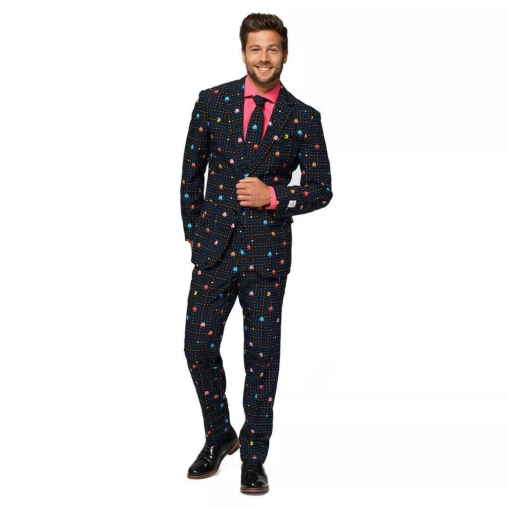 Mens OppoSuits Pac-Man Slim-Fit Suit & Tie Set Product Image