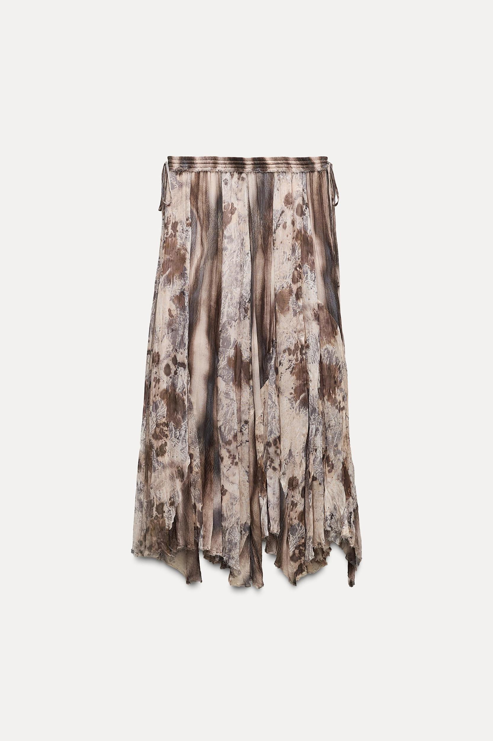 PRINTED PATCHWORK SKIRT ZW COLLECTION Product Image