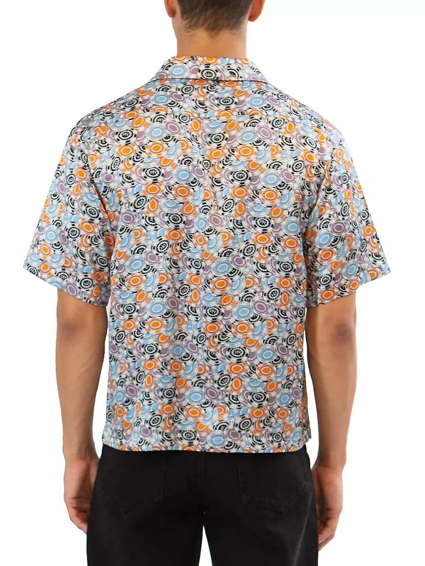 Poker Chip Print Oversized-Fit Shirt Product Image