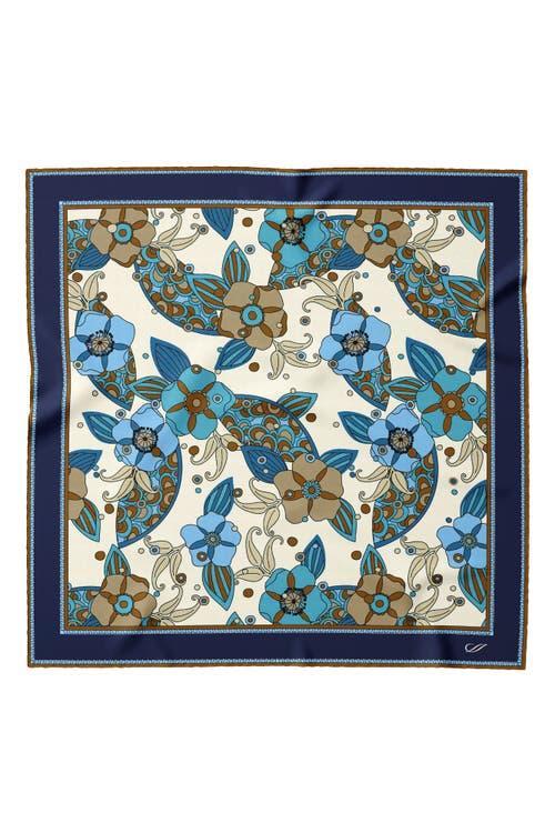 Elizabetta Lombardi - Hand Rolled Silk Neckerchief for Men in Blue at Nordstrom Product Image