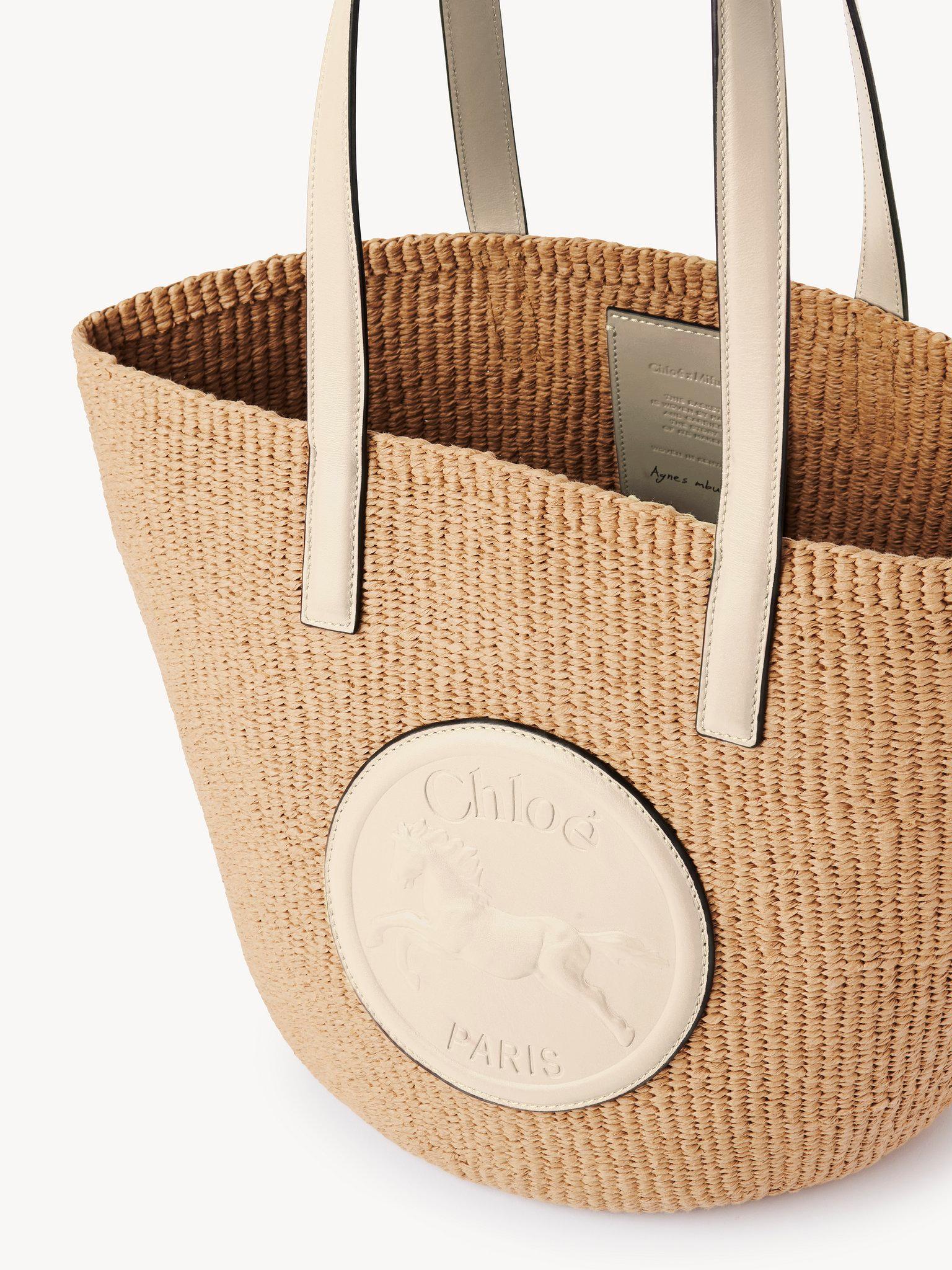 Large Horse Medal basket in natural fibers Product Image