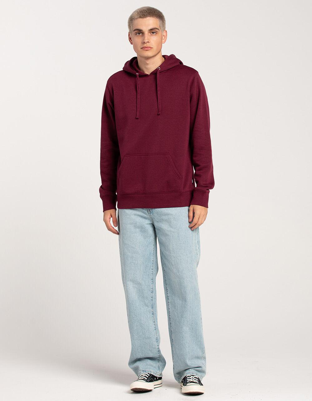 RSQ Mens Pullover Fleece Hoodie - BURGUNDY Product Image