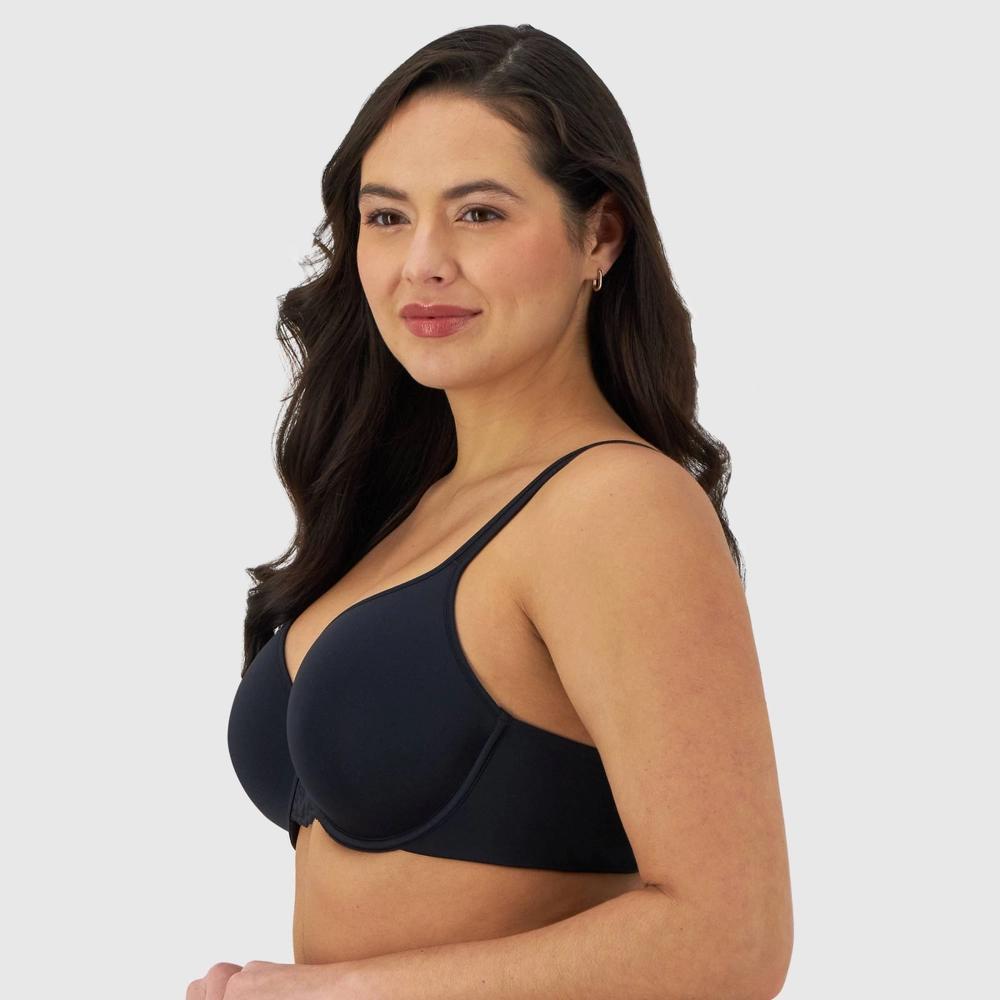 Bali Womens Full Coverage Underwire T-Shirt Bra - Black 38DD: Adjustable No-Slip Straps, Lightly Lined Cups Product Image