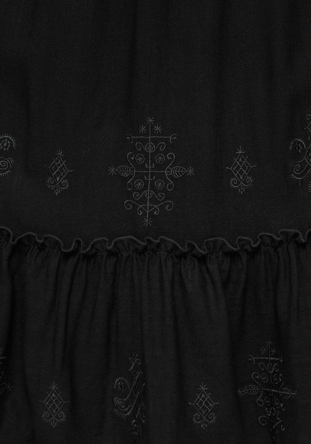 Cordata Embroidered Cami Midi Smock Dress Product Image
