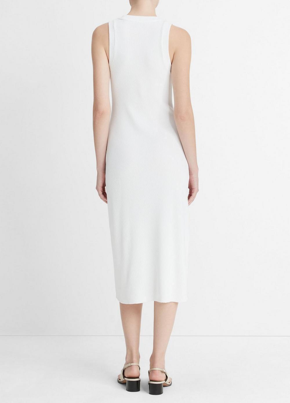Womens Ribbed High-Neck Tank Dress, Black, Size M Vince Product Image