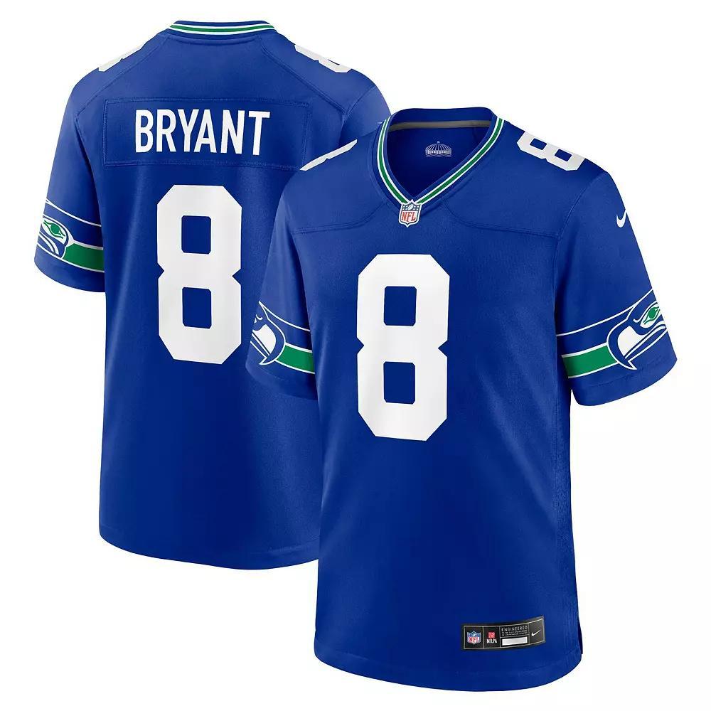 Men's Nike Coby Bryant Royal Seattle Seahawks Throwback Player Game Jersey, Size: Large, Blue Product Image