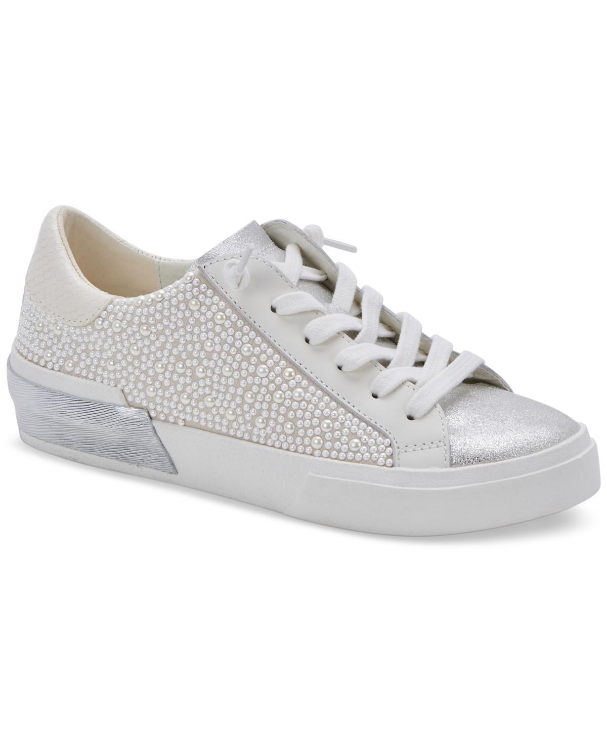 Dolce Vita Zina Pearl Leather Sneakers Product Image