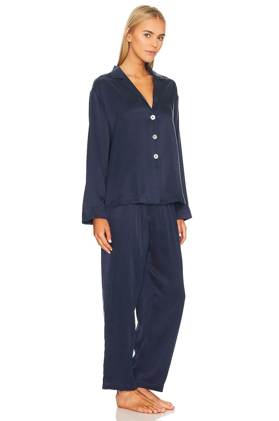 Washable Silk Long Sleeve Pant Set LUNYA Product Image