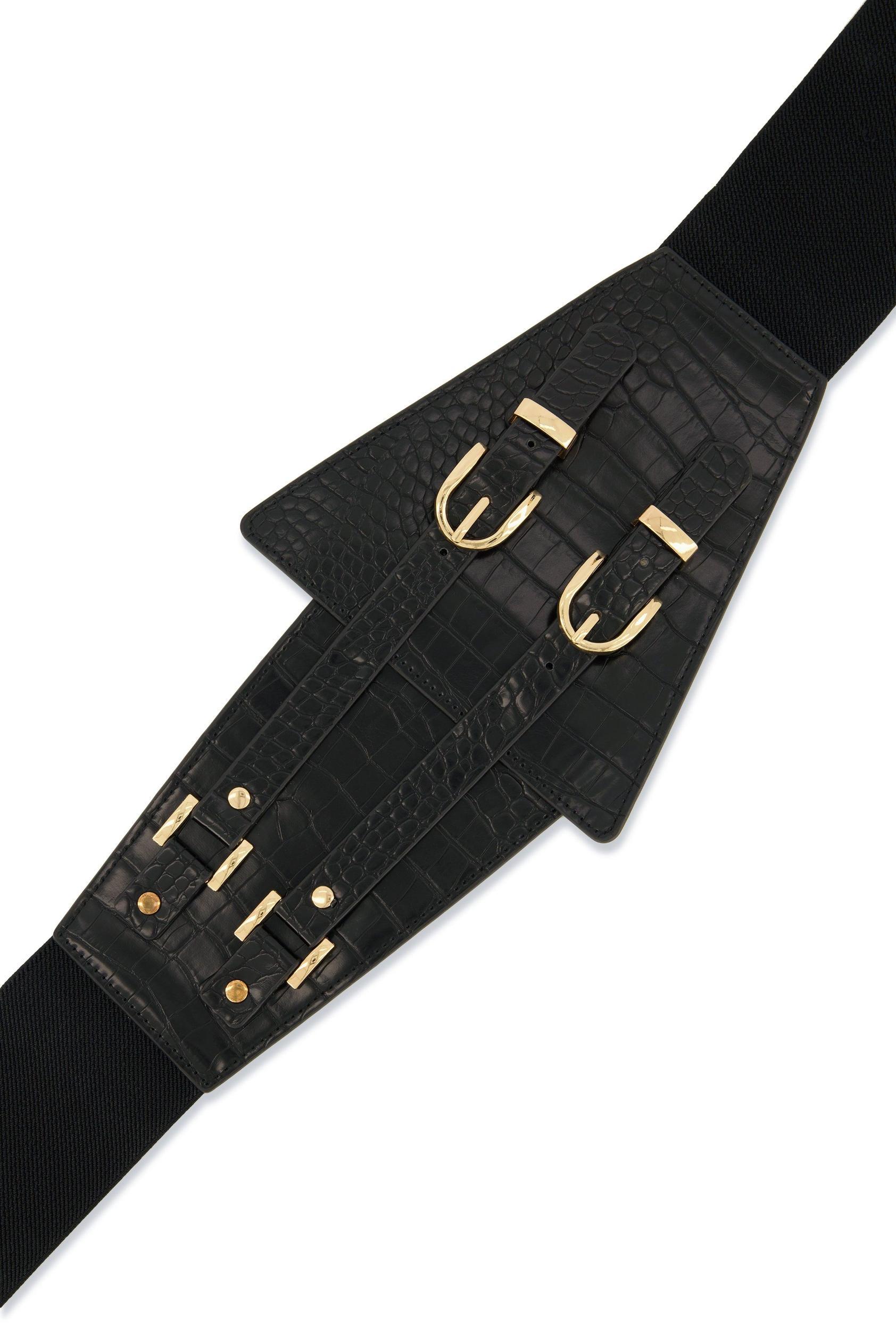 Double Buckle Corset Stretch Belt Female Product Image