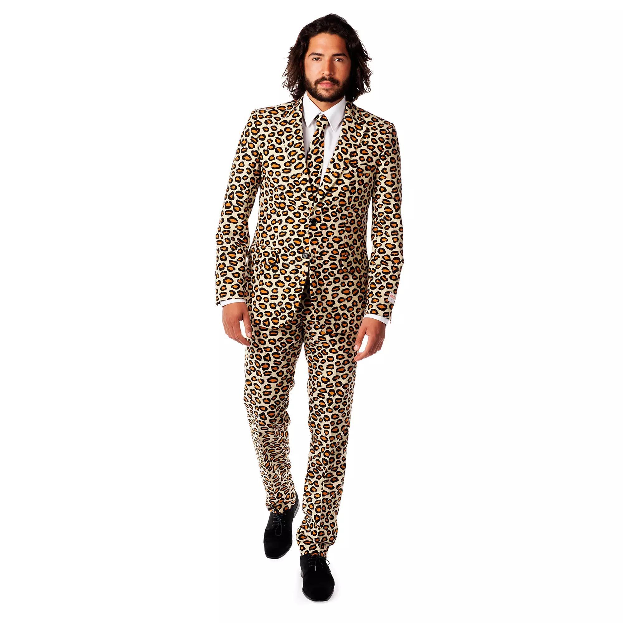 Men's OppoSuits Slim-Fit Novelty Pattern Suit & Tie Set, Size: 44 - Regular, Dot Print Product Image