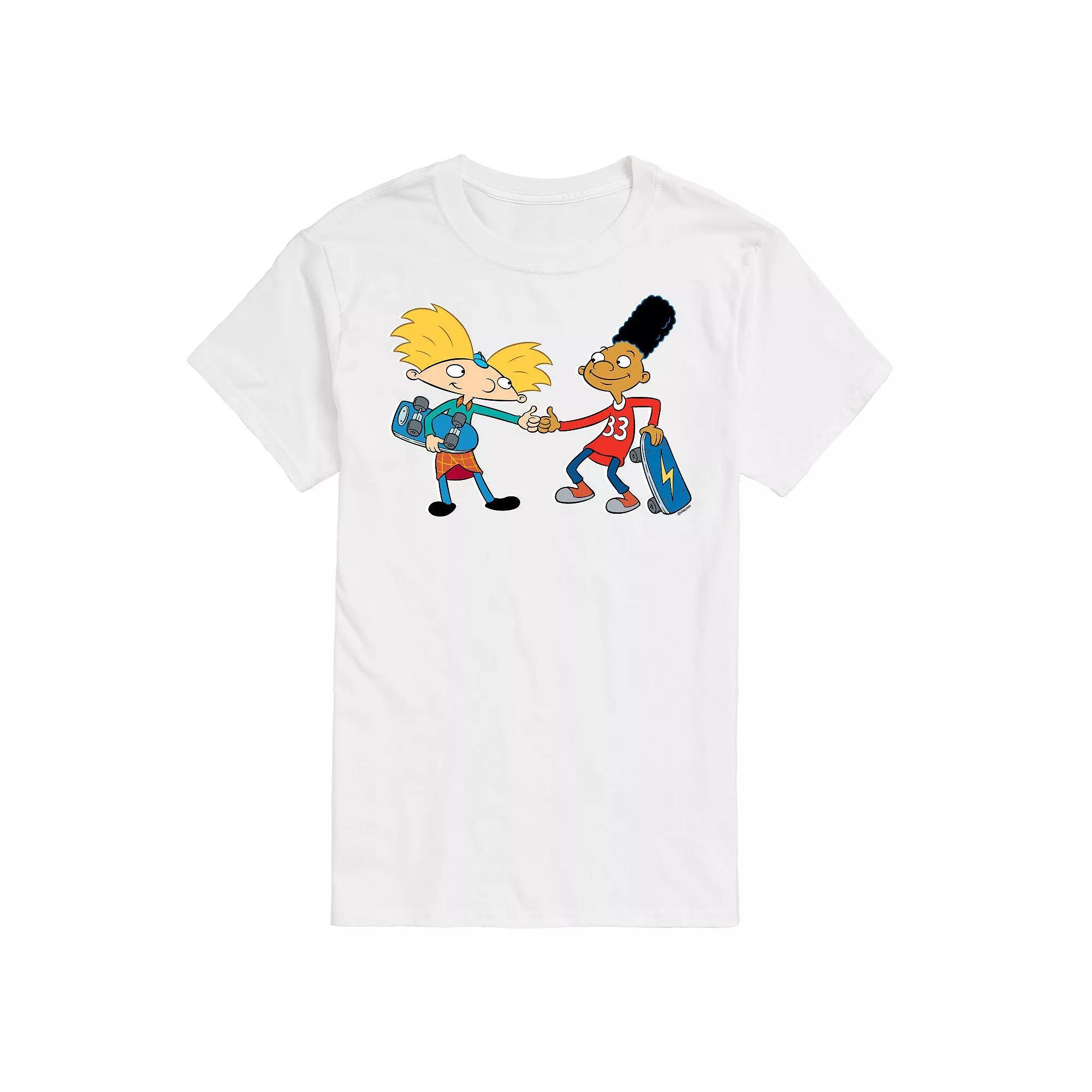 Men's Hey Arnold! Thumb War Tee, Size: XL, Gray Product Image