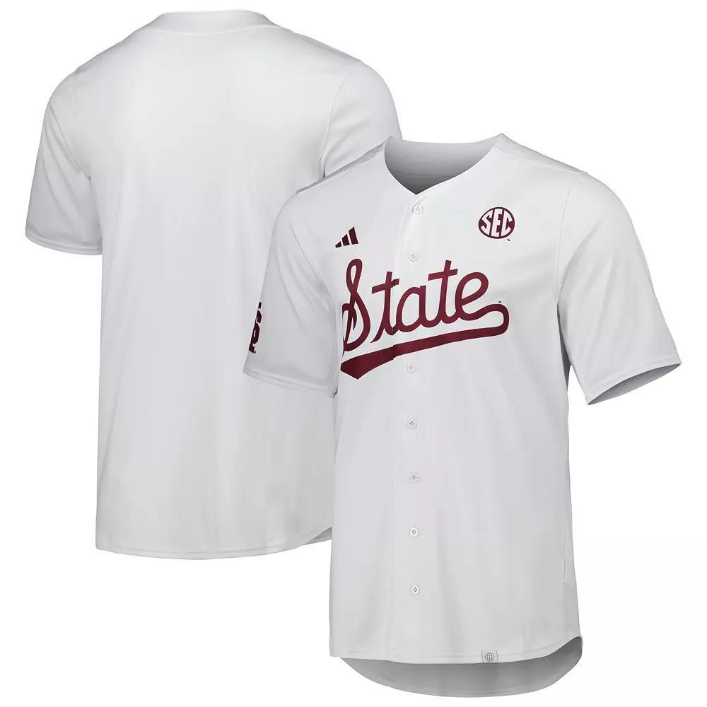 Men's adidas White Mississippi State Bulldogs Team Baseball Jersey, Size: Large, Mst White Product Image