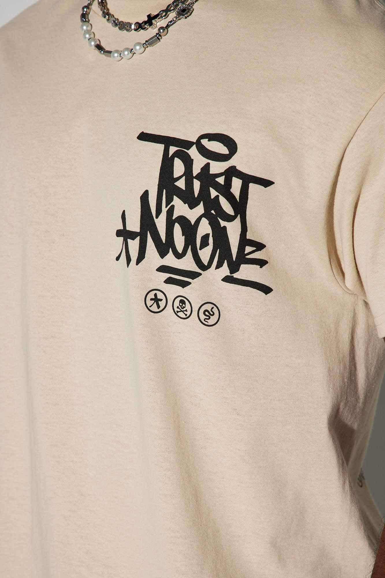 Beware Of Snakes Short Sleeve Tee - Tan Product Image